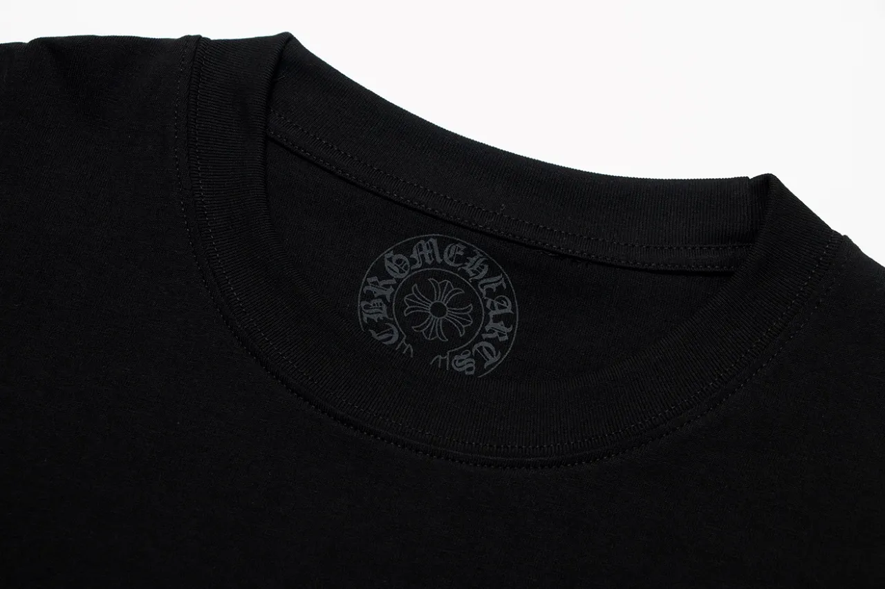 P150 Chrome Hearts Chrome Hearts Sanskrit Rainbow Print Cross Short Sleeve Size: SMLXL Color: Black